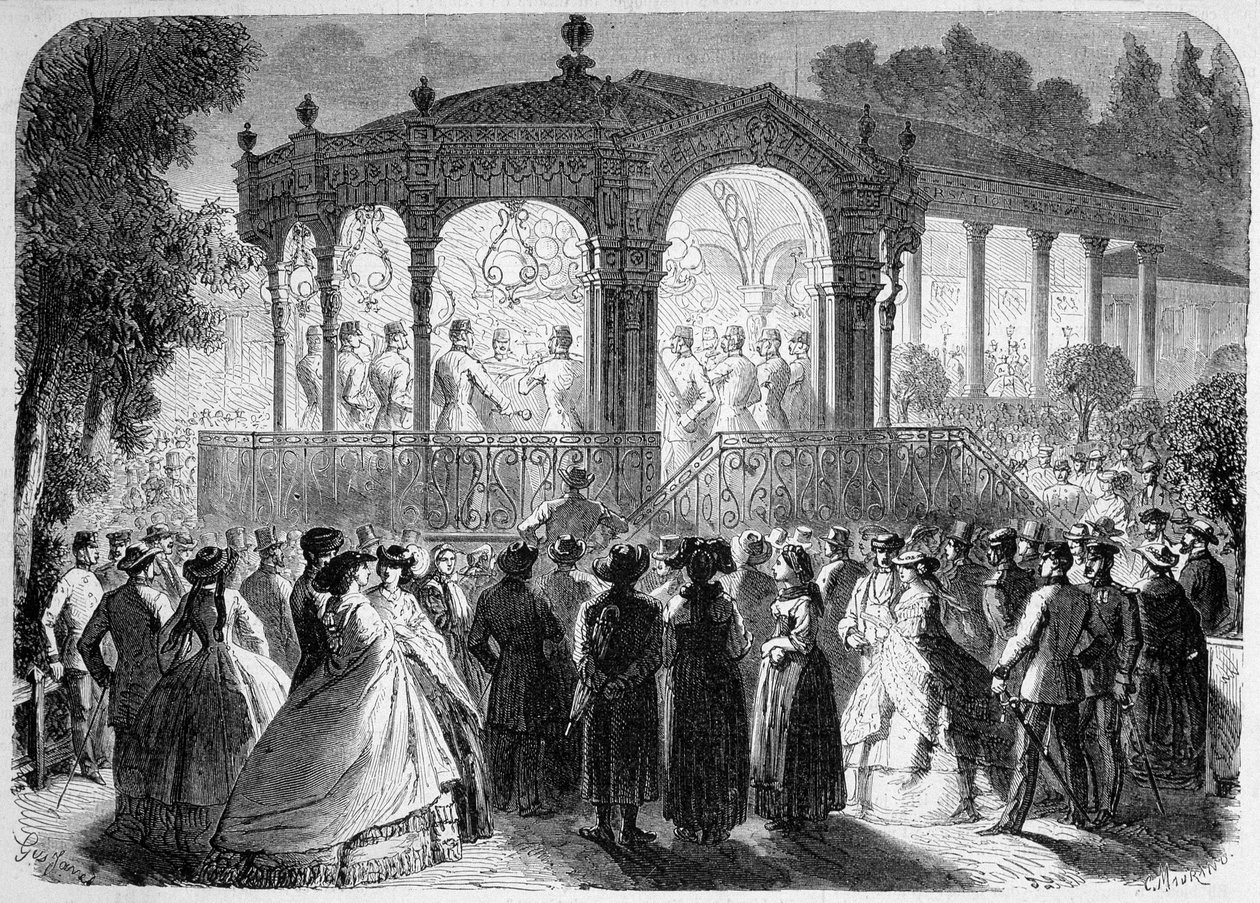Concerto dato dalla musica austriaca al nuovo chiosco di Baden da Unknown artist