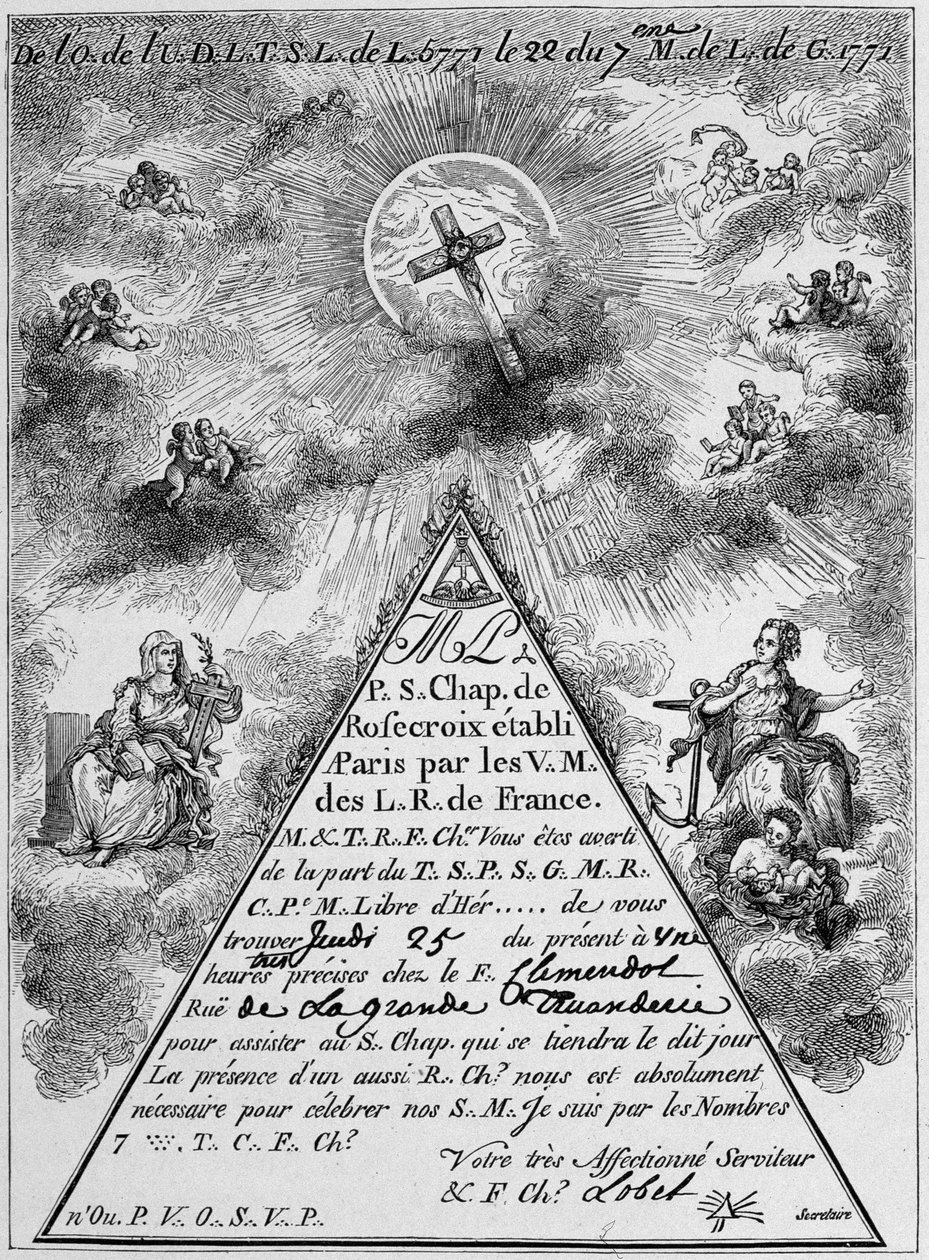 Convocazione di una rosa-croce (facsimile) - Francia da Unknown artist