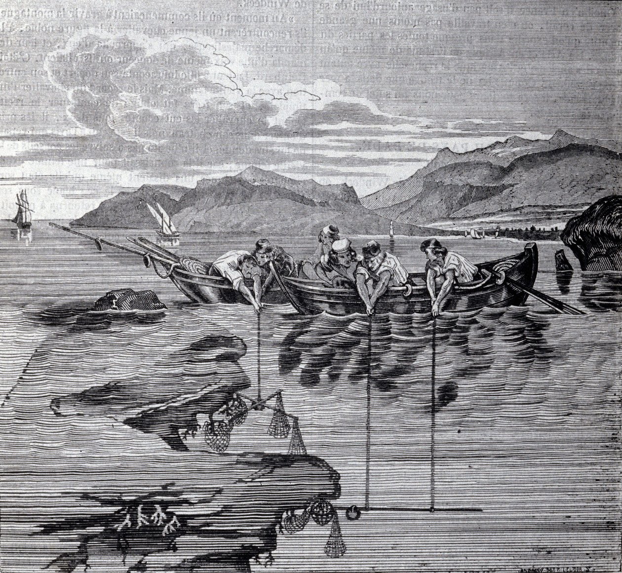 Pesca del corallo con l