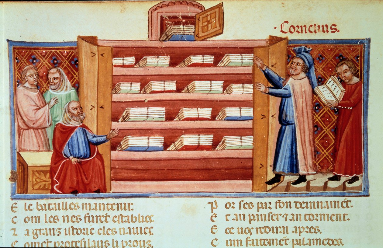 Cornelio Nepote scopre la Storia di Troia di Darete Frigio da Unknown artist