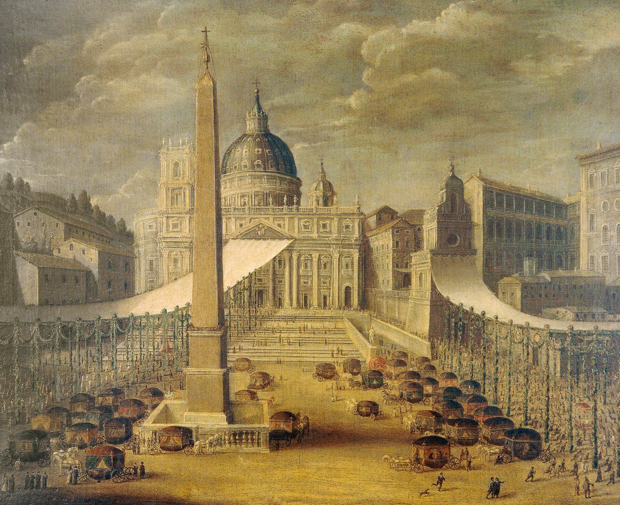 Processione del Corpus Domini in Piazza San Pietro al tempo di Papa Innocenzo X, ca 1646 da Unknown artist