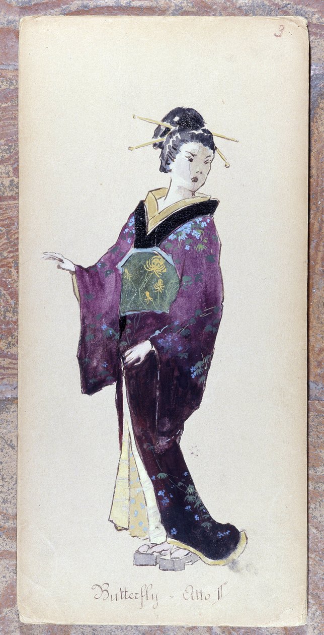Costume di Madama Butterfly atto II per la creazione di Madama Butterfly di Giacomo Puccini nel 1904. Collezione del Museo della Scala di Milano da Unknown artist