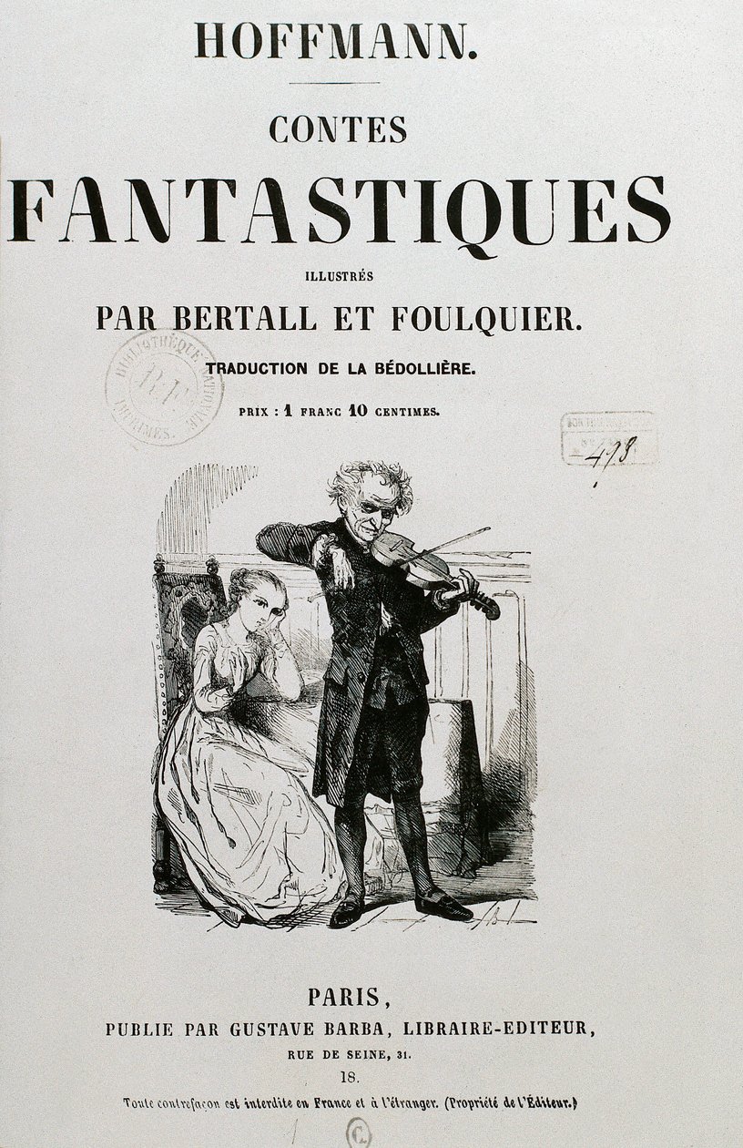 Consigliere Krespel (Rat Krespel), copertina di "I racconti fantastici" di Ernst Theodor Amadeus Hoffmann da Unknown artist