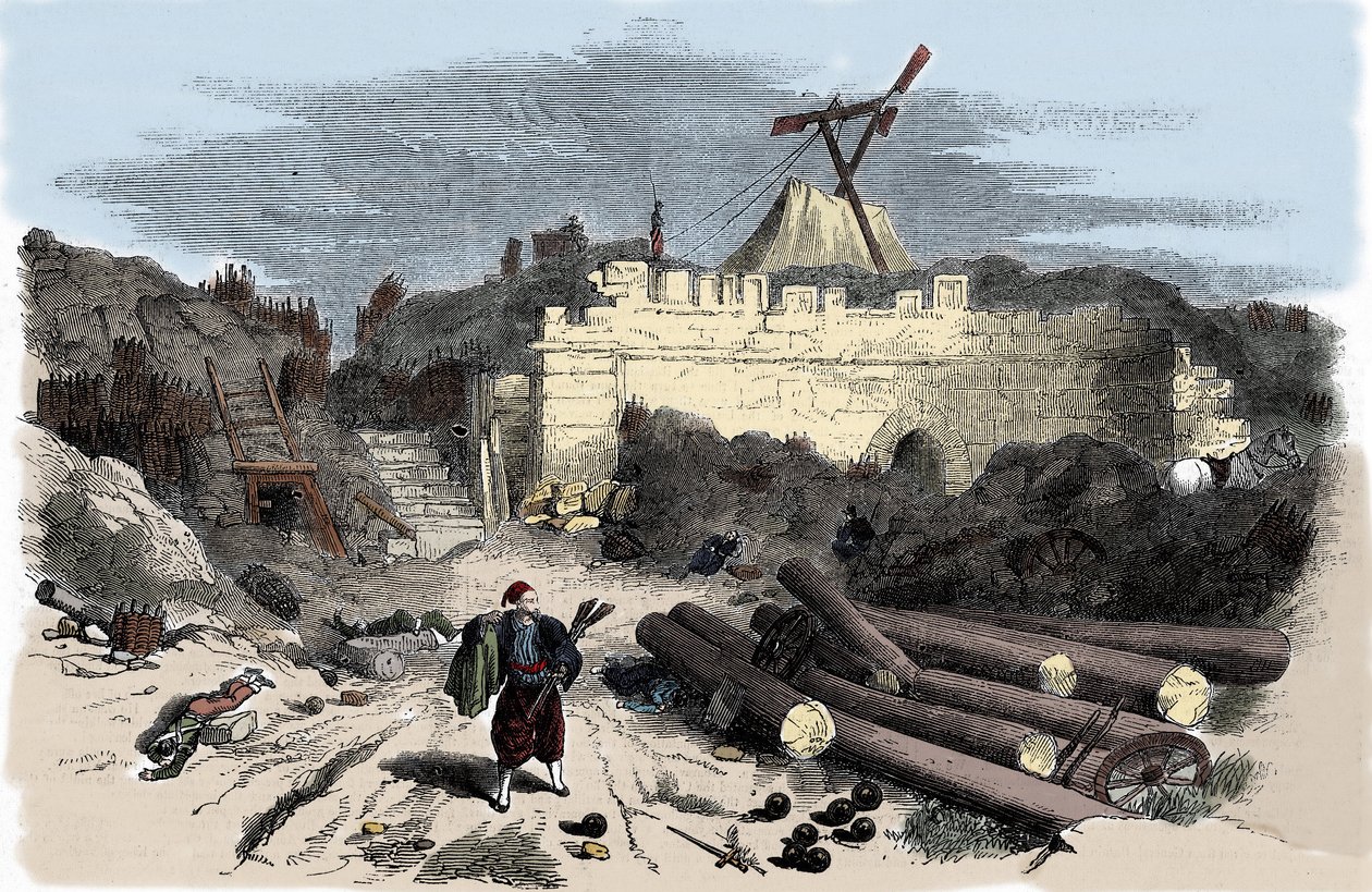 Guerra di Crimea (1853-1856): il telegrafo di Claude Chappe a Malakoff da Unknown artist