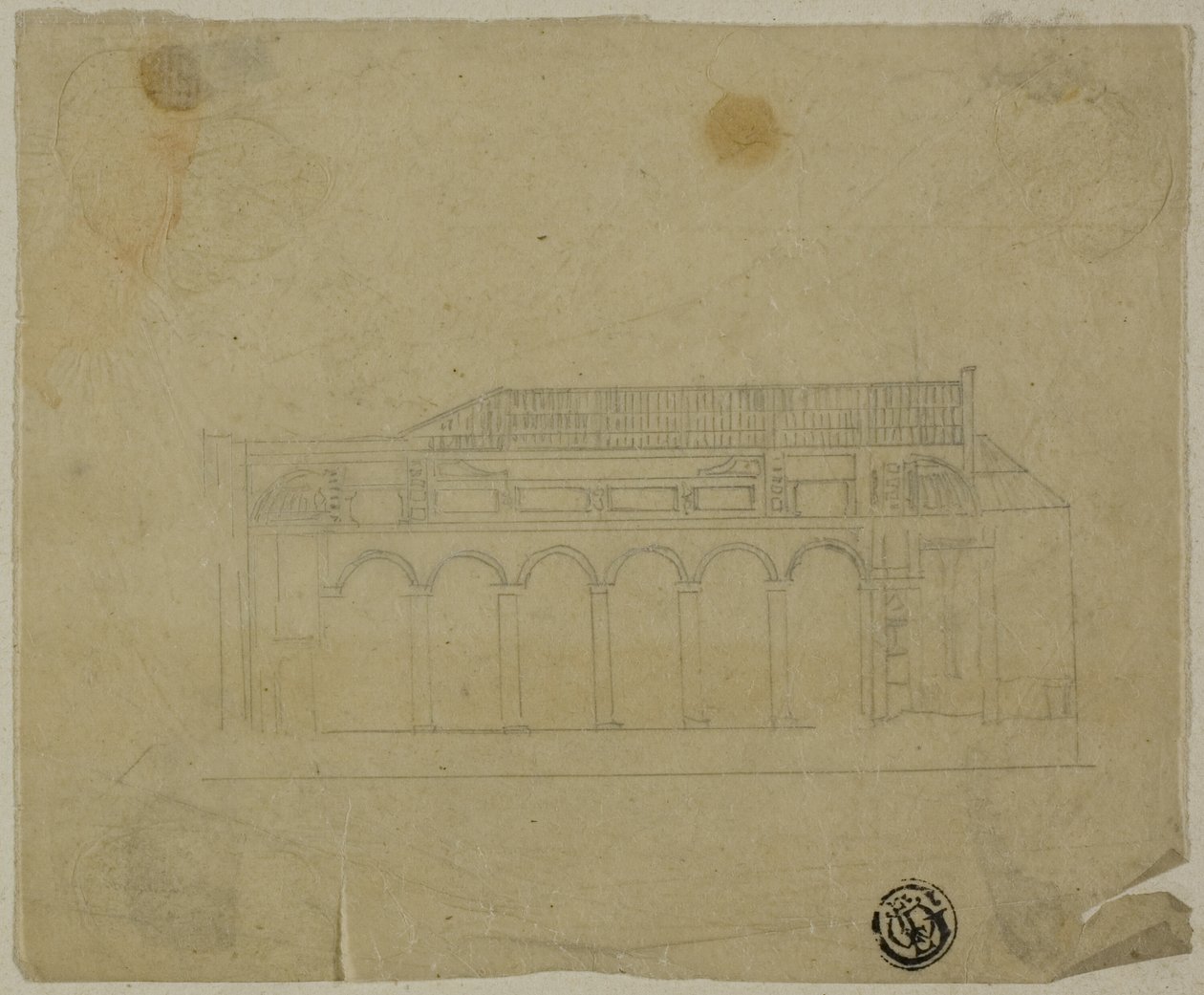 Sezione Trasversale della Basilica da Unknown artist