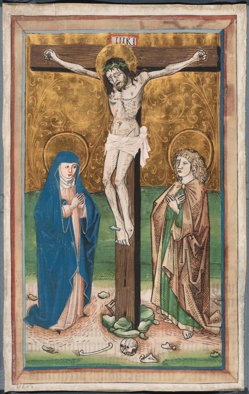 Crocifissione con la Vergine Maria e San Giovanni (recto); San Sebaldo con i Donatori Paul Volkmayr e Sebald Schreyer (verso) da Unknown artist