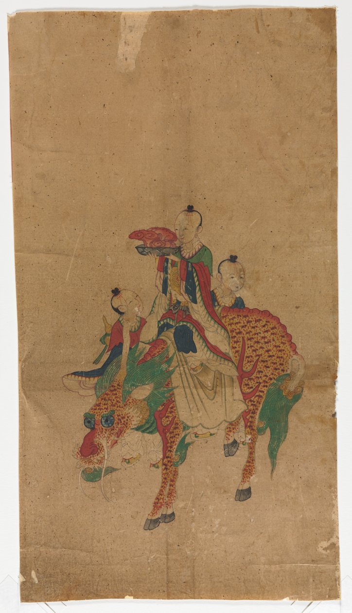 Immortale taoista su un qilin con due attendenti da Unknown artist