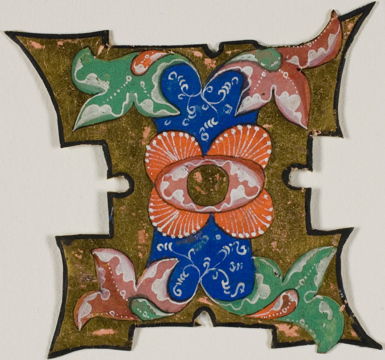 Iniziale "I" decorata con foglie di un libro corale da Unknown artist
