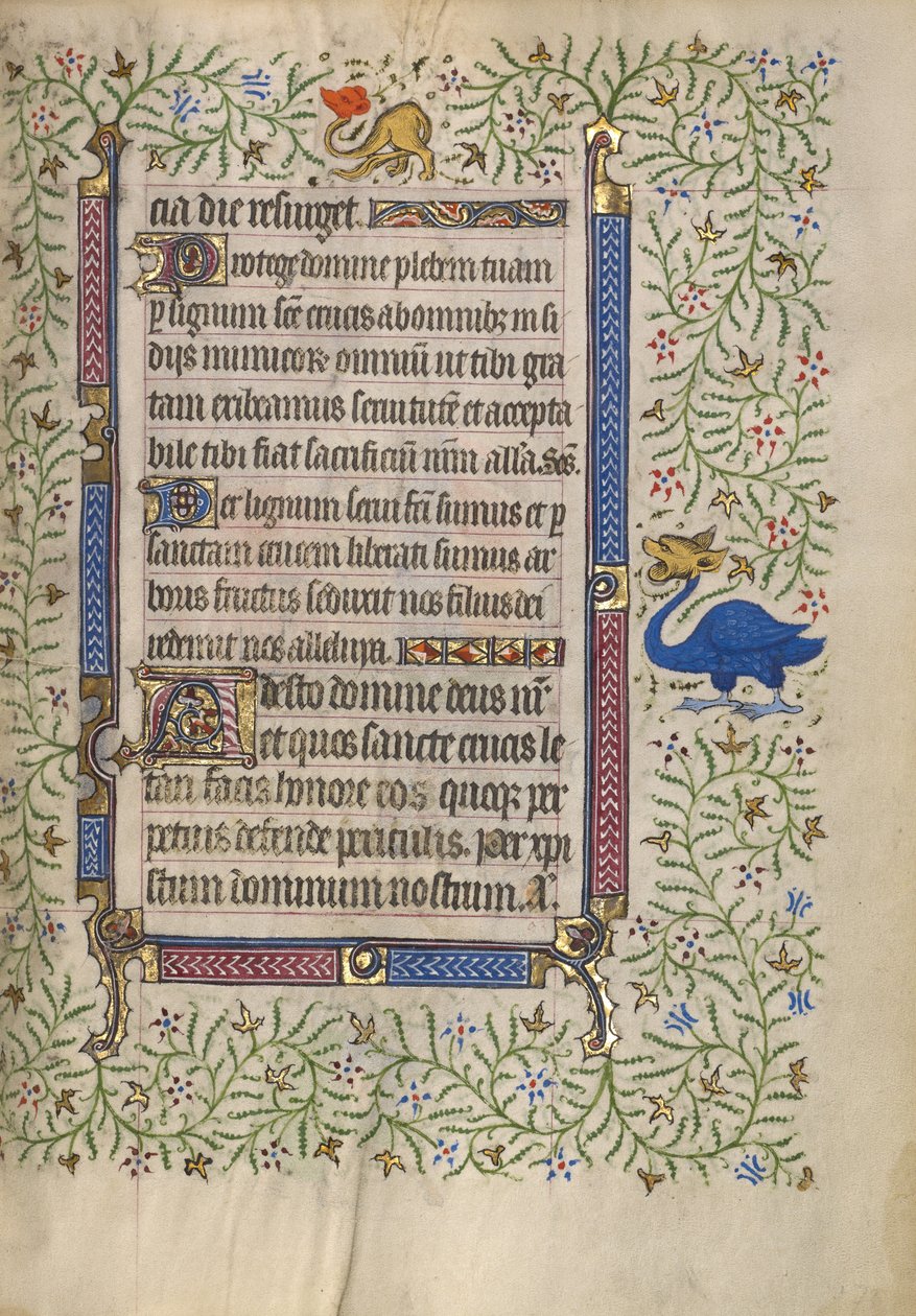 Pagina di testo decorata da Unknown artist