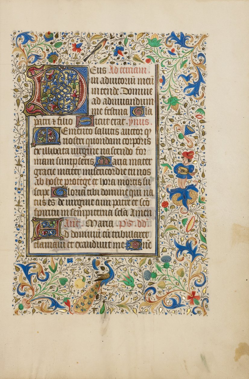 Pagina di testo decorata da Unknown artist