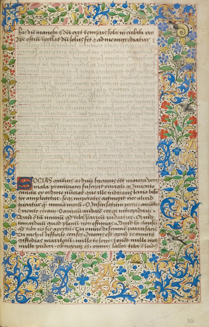 Pagina di testo decorata da Unknown artist