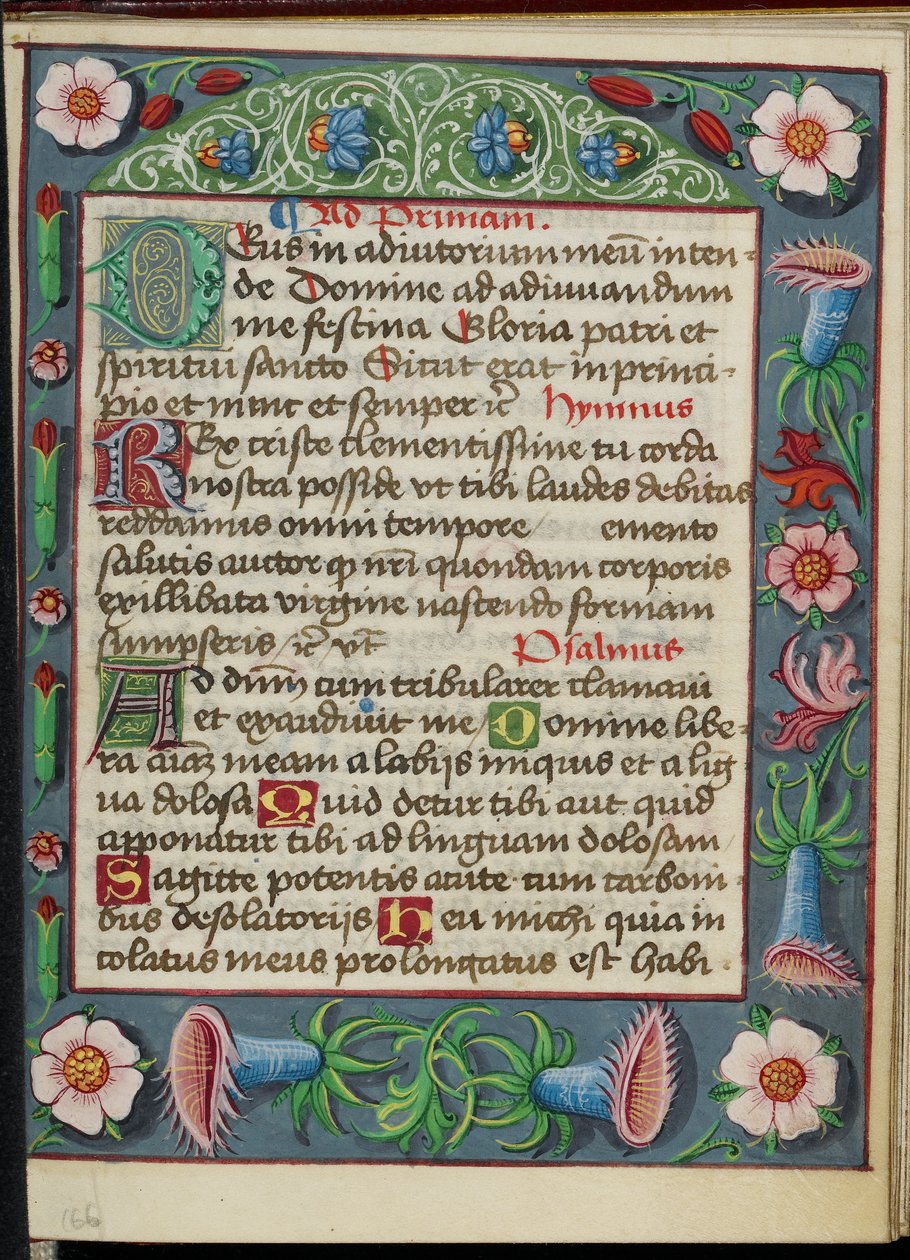 Pagina di testo decorata da Unknown artist