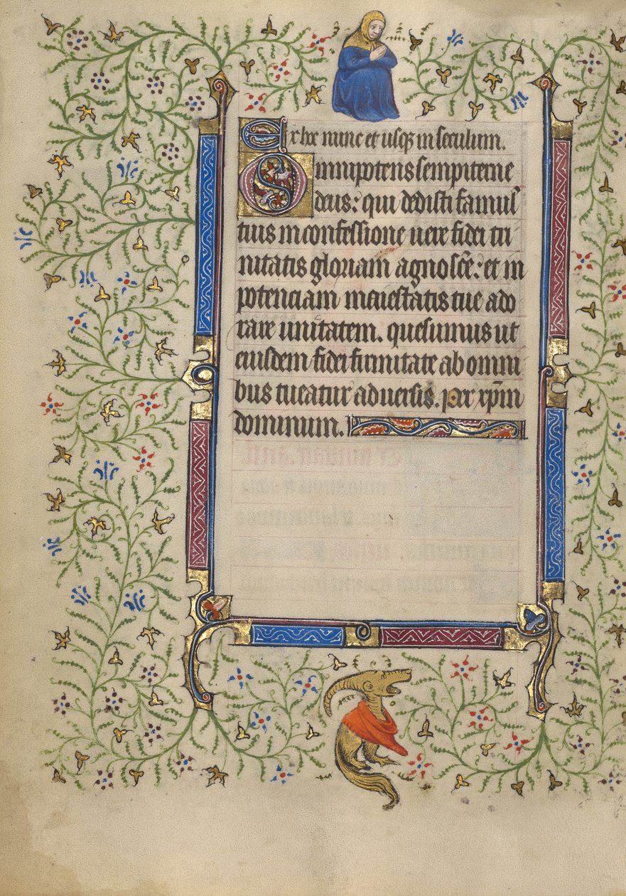 Pagina di testo decorata da Unknown artist