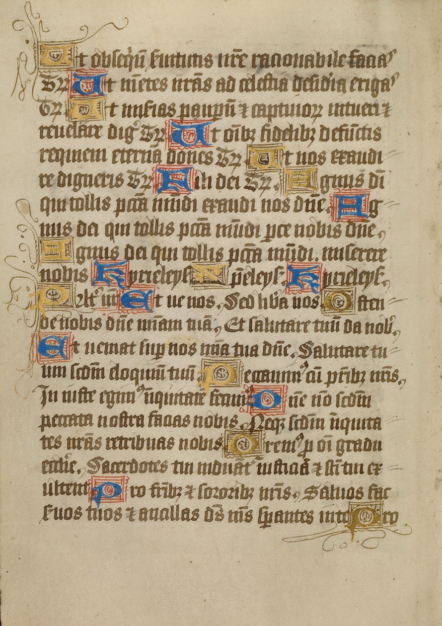 Pagina di testo decorata da Unknown artist