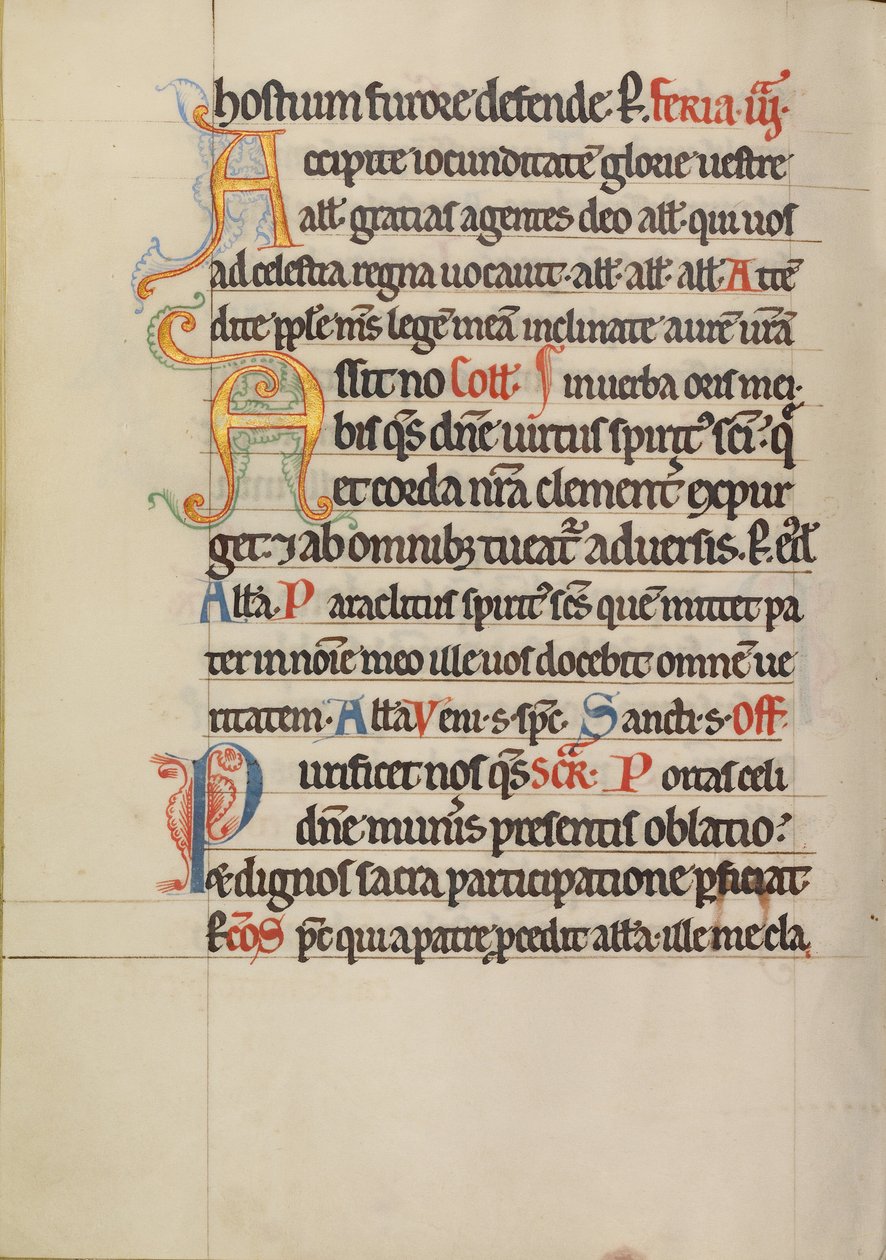 Pagina di testo decorata da Unknown artist
