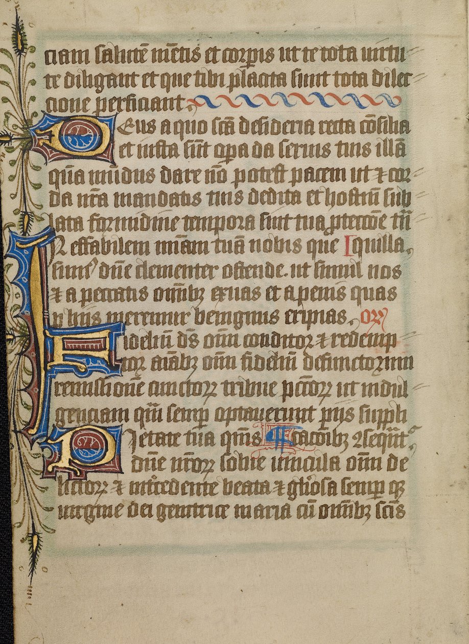 Pagina di testo decorata da Unknown artist