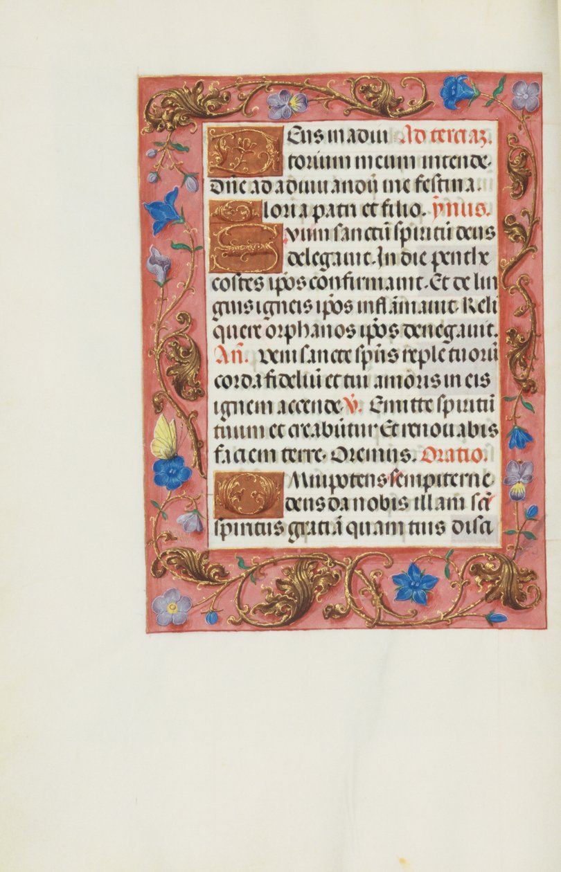 Pagina di testo decorata da Unknown artist