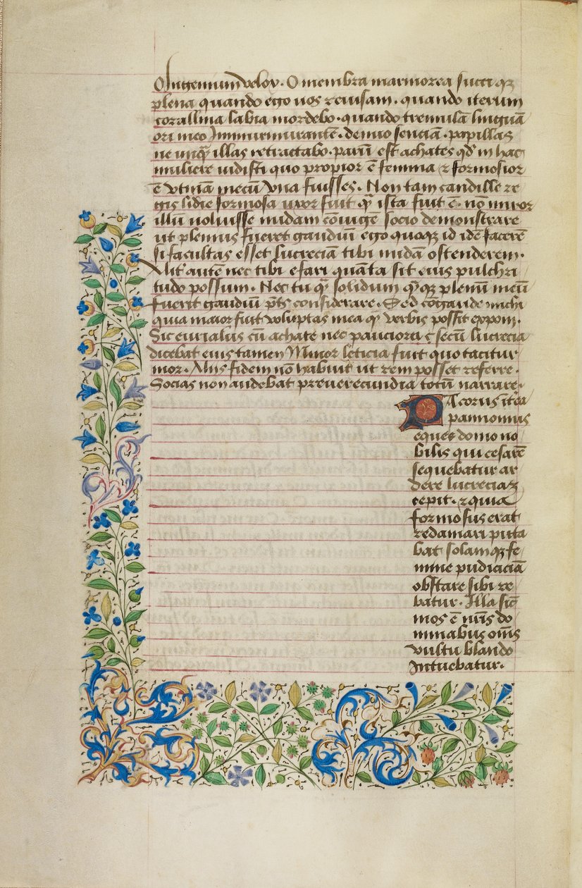 Pagina di testo decorata da Unknown artist