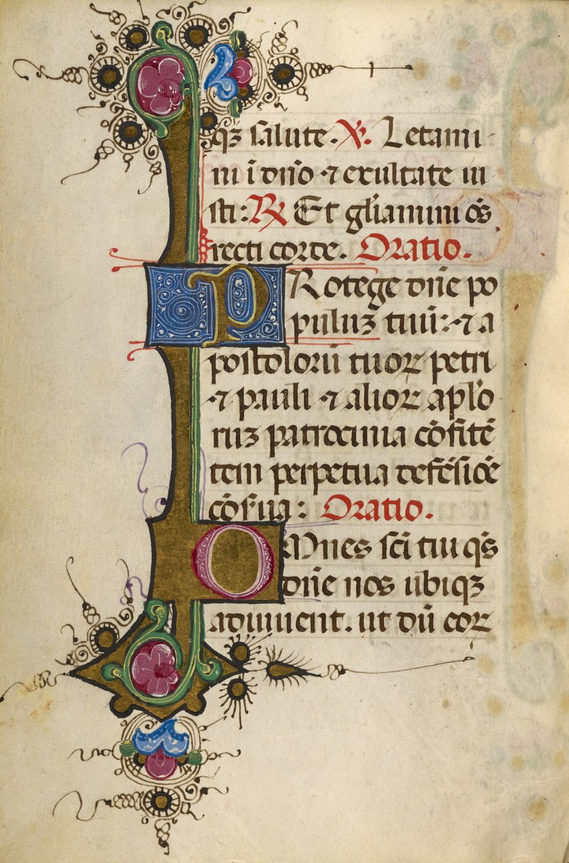 Pagina di testo decorata da Unknown artist