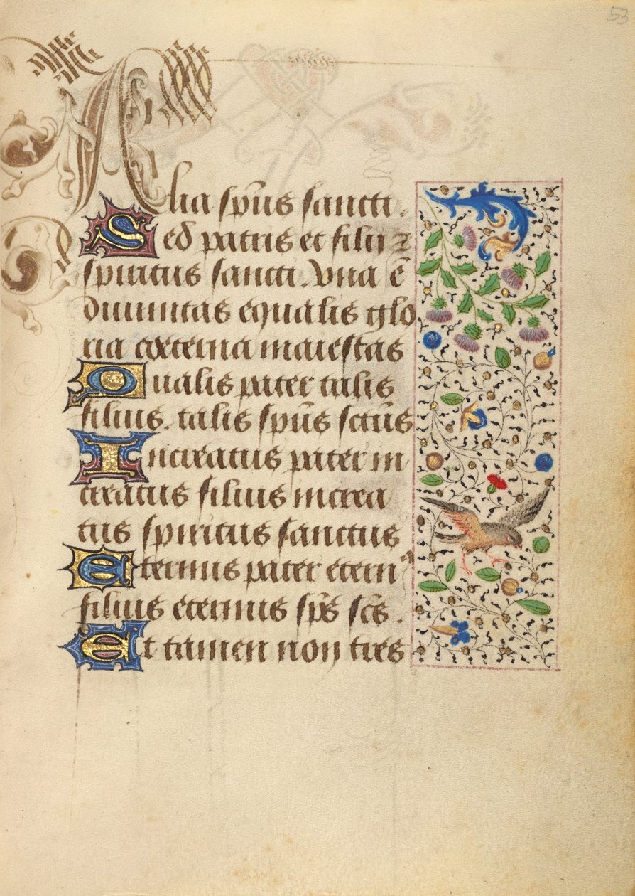 Pagina di testo decorata da Unknown artist