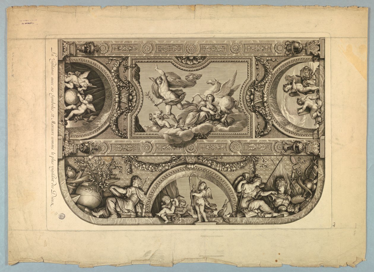 Decorazioni di LeBrun e Mignard al Palazzo di Versailles da Unknown artist