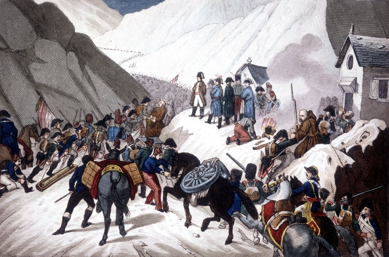Discesa di Napoleone Bonaparte in Italia: attraversamento del monte San Bernardo da Unknown artist