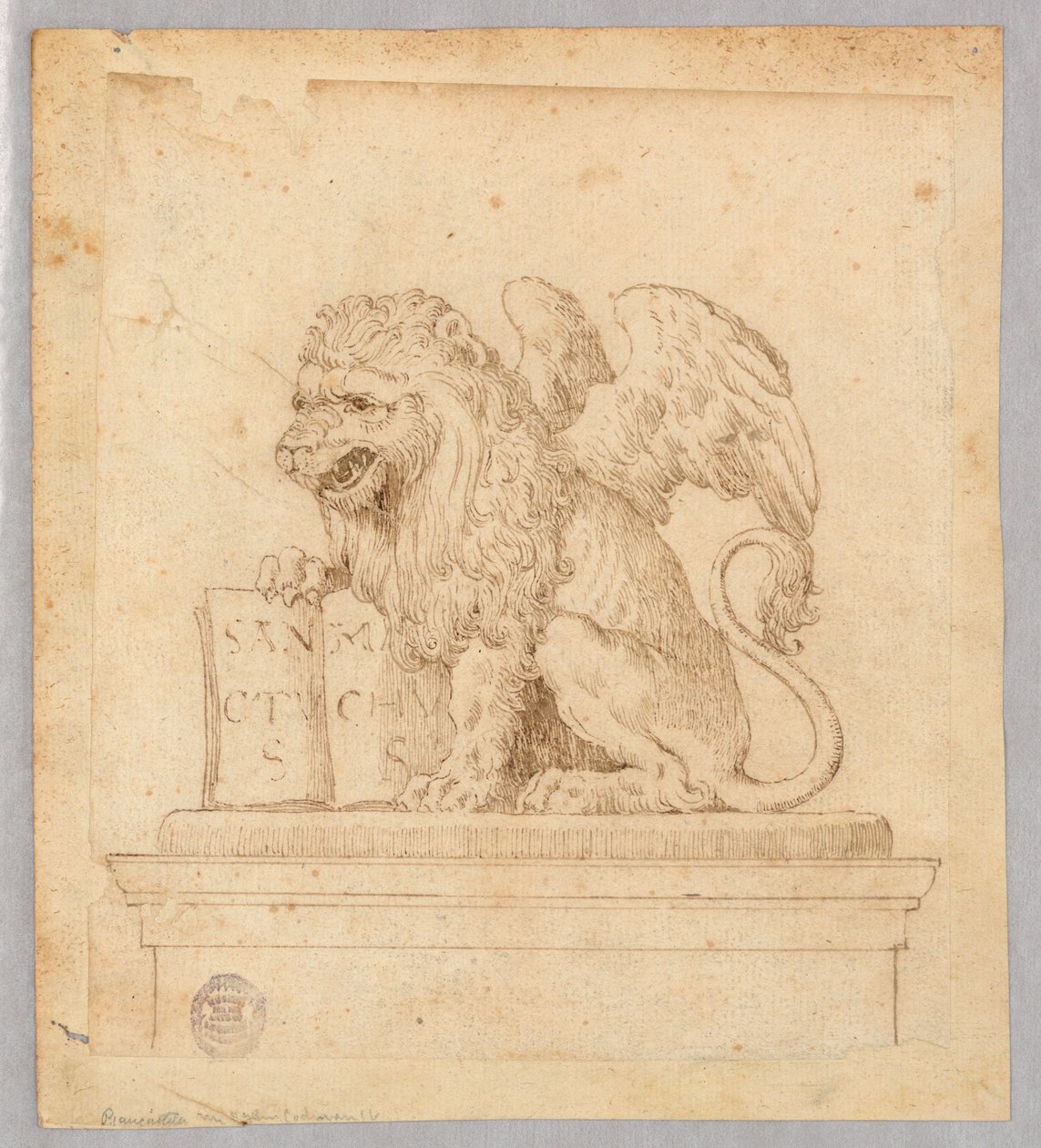 Design per scultura del Leone Alato di San Marco da Unknown artist