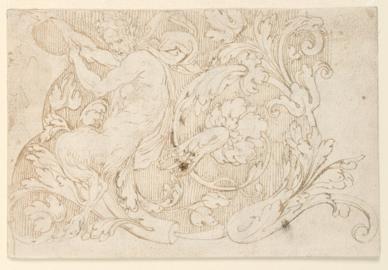 Progetto per un dettaglio di un fregio arabesco da Unknown artist