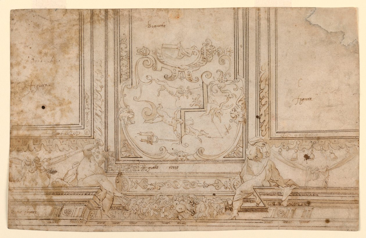 Progetto per un Soffitto Dipinto da Unknown artist