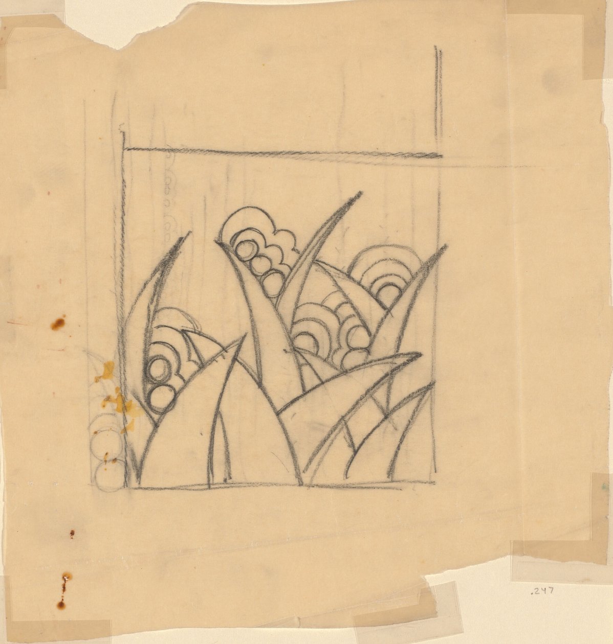 Design per un tessuto o una carta da parati da Unknown artist