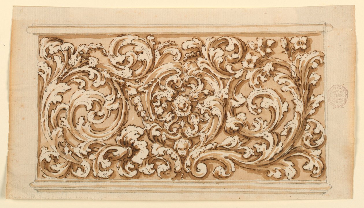Design per un Pannello Oblungo da Unknown artist