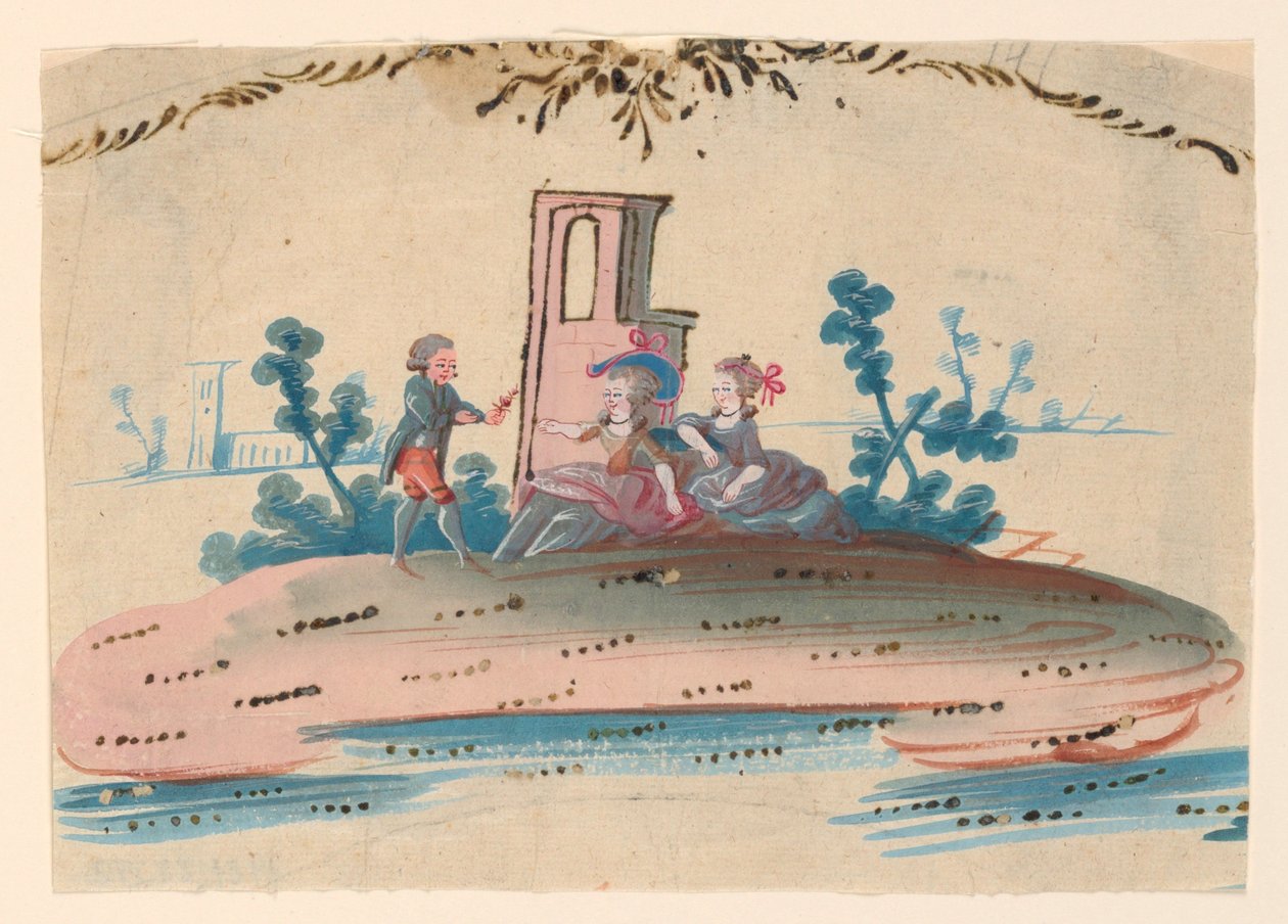 Disegno per il ricamo di un panciotto da uomo da Unknown artist
