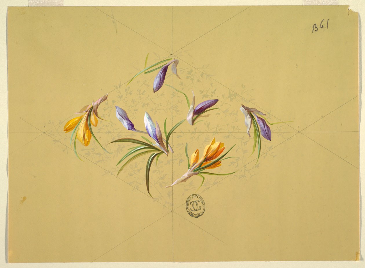 Disegni per Carta da Parati e Tessuti: Fiori da Unknown artist
