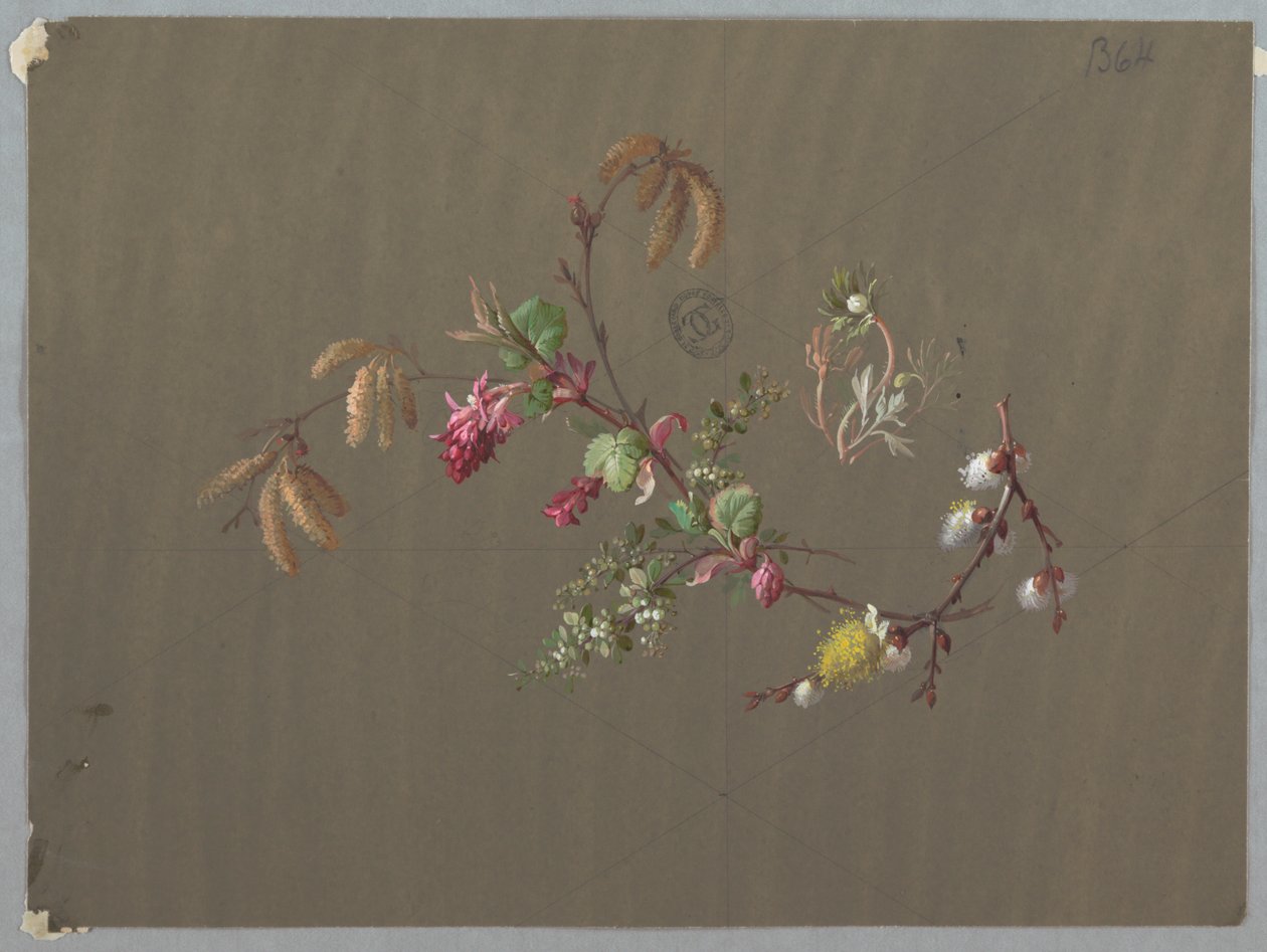 Progetti per carta da parati e tessuti: Fiori da Unknown artist