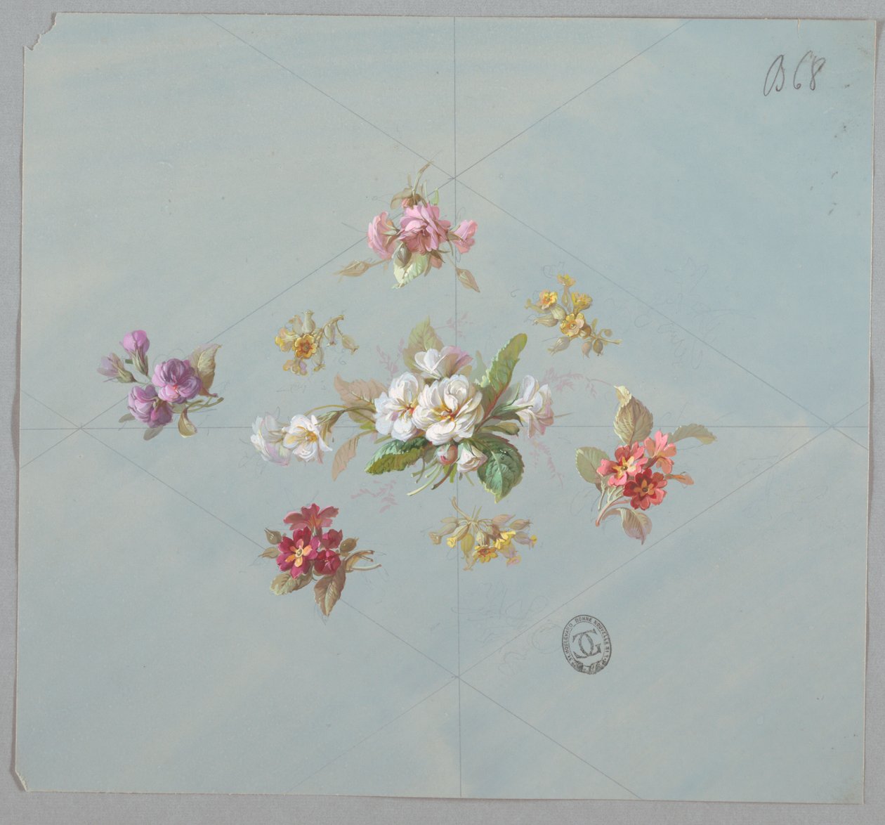 Disegni per Carta da Parati e Tessuti: Fiori da Unknown artist