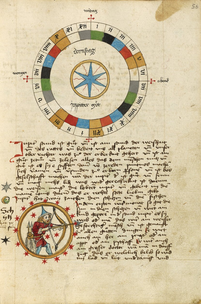 Diagramma per giovedì; Sagittario da Unknown artist