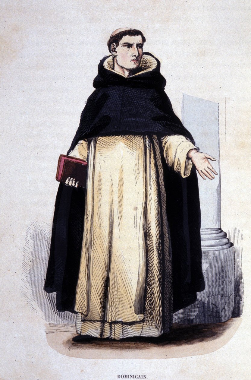 Domenicano. Incisione da un album sugli ordini religiosi, Parigi da Unknown artist