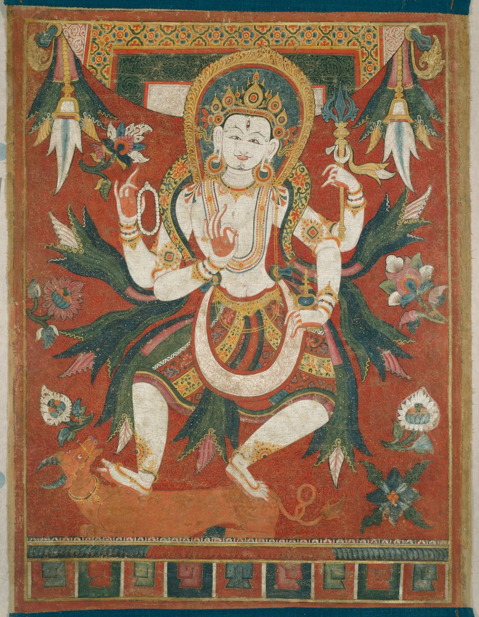 Stendardo dipinto su due lati (Paubha) con Dio Shiva da Unknown artist