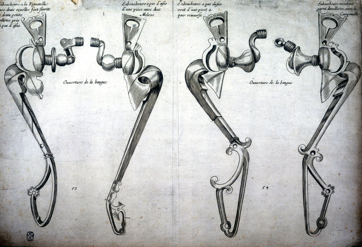 Disegno di morsi per cavalli da Unknown artist