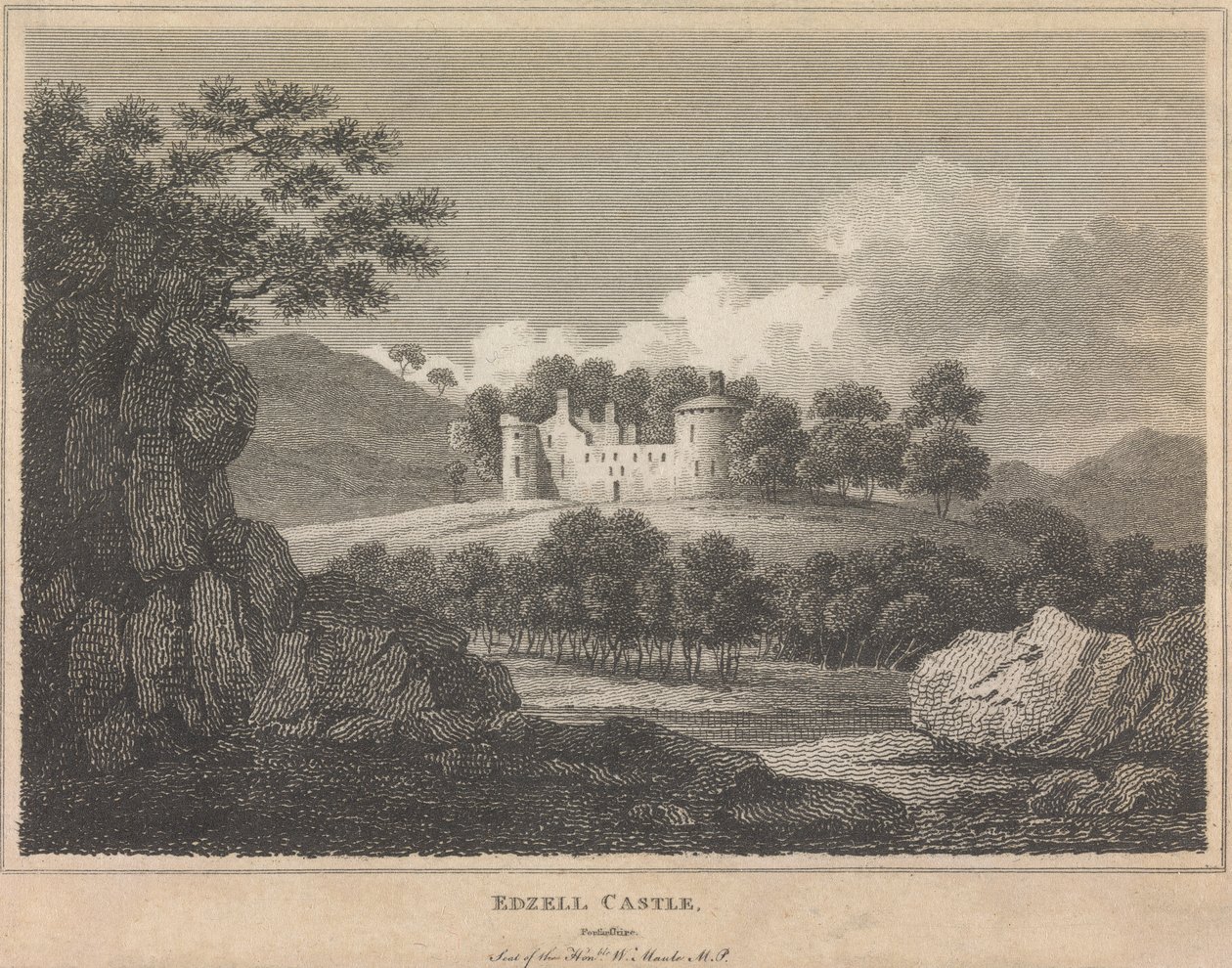 Castello di Edzell, [Forfarshire?]; pagina 101 (Volume Uno) da Unknown artist