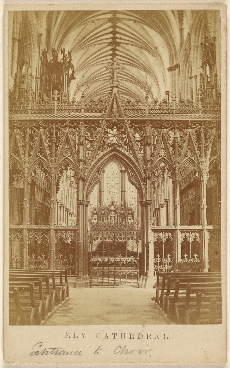 Cattedrale di Ely. Ingresso al coro. da Unknown artist