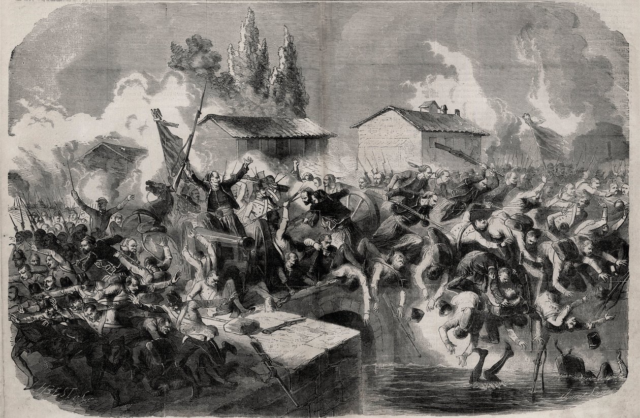 Episodio nella battaglia di Palestro, 31 maggio da Unknown artist