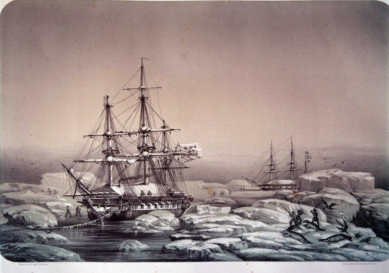 Spedizioni in Antartide (polo sud): la nave "Astrolabe" (nuovo nome della "Shell") di Jules Dumont d