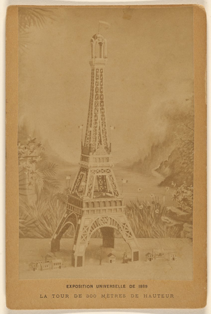 Esposizione universale del 1889. La torre alta 300 metri. da Unknown artist