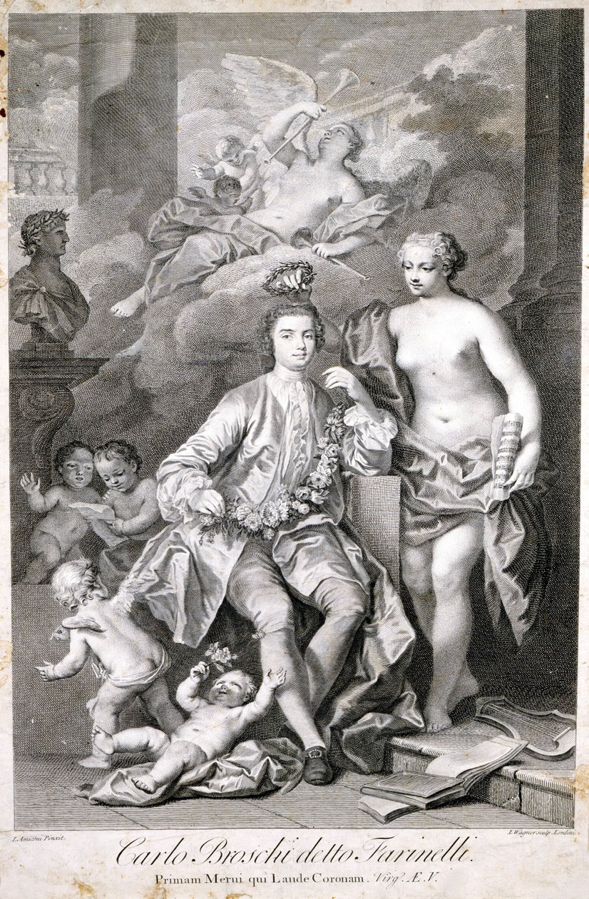 Farinelli (Carlo Broschi, detto; 1705 - 1782). da Unknown artist