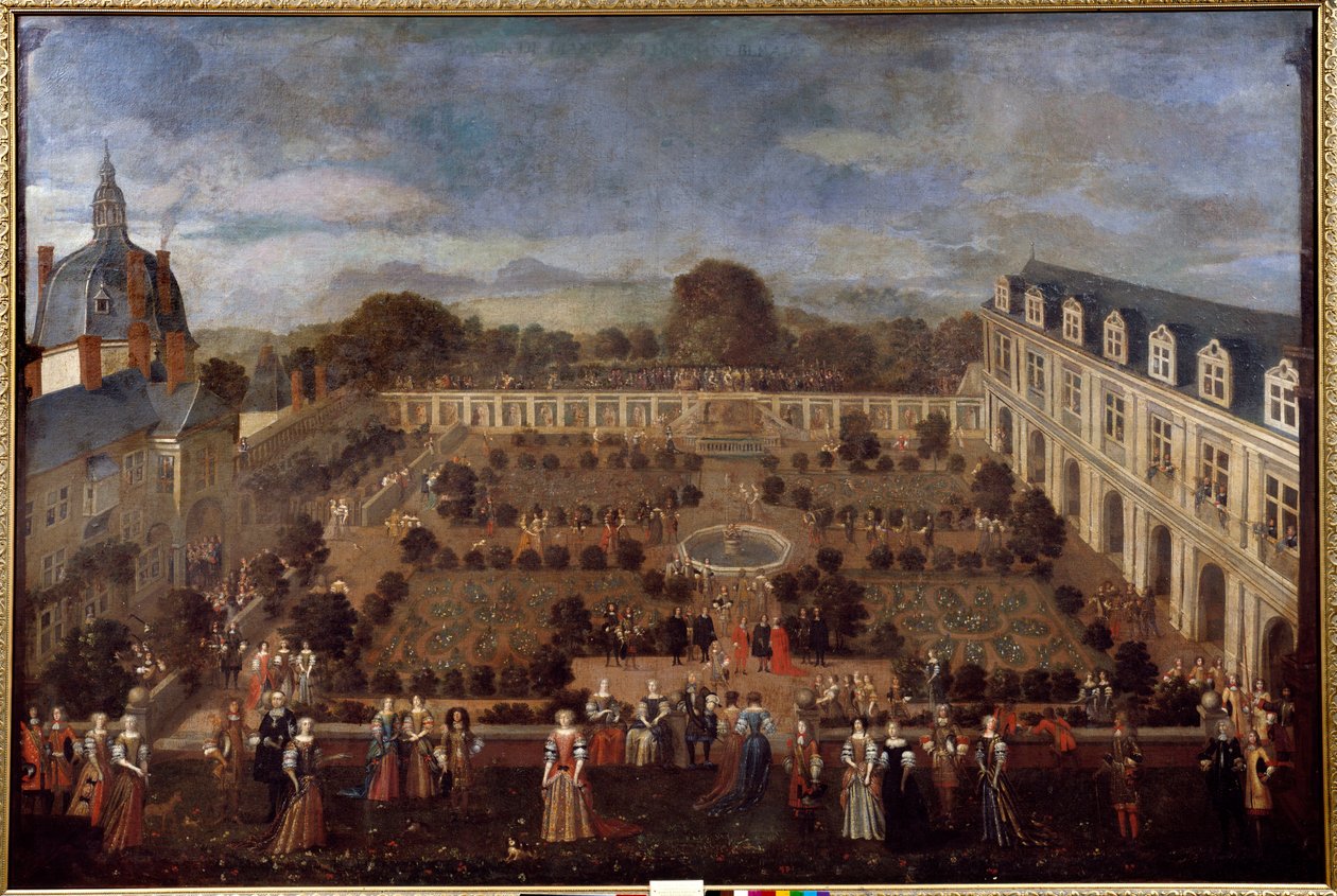 Festa al Palazzo Ducale nel 1673 per il soggiorno di Luigi XIV e la sua corte. Dipinto anonimo da Unknown artist