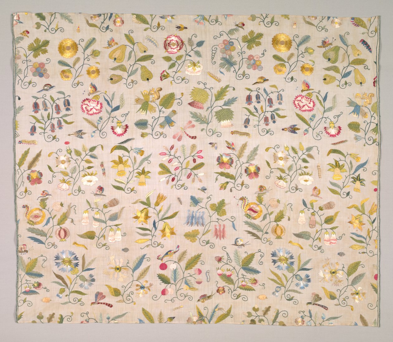 Pannello floreale, probabilmente da una tenda da Unknown artist