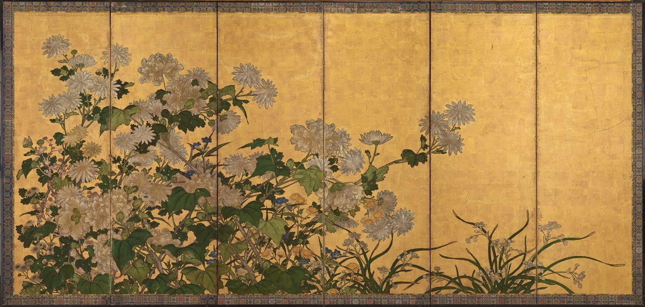 Fiori: crisantemi, peonie, ecc. da Unknown artist