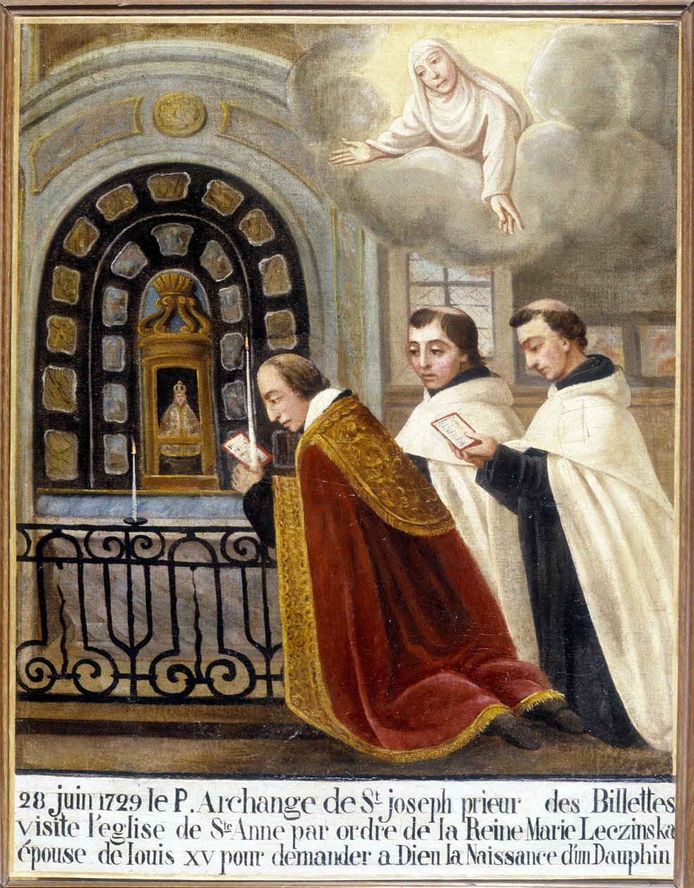 Frate Arcangelo di San Giuseppe, Priore delle Billettes, visita la chiesa di Sant