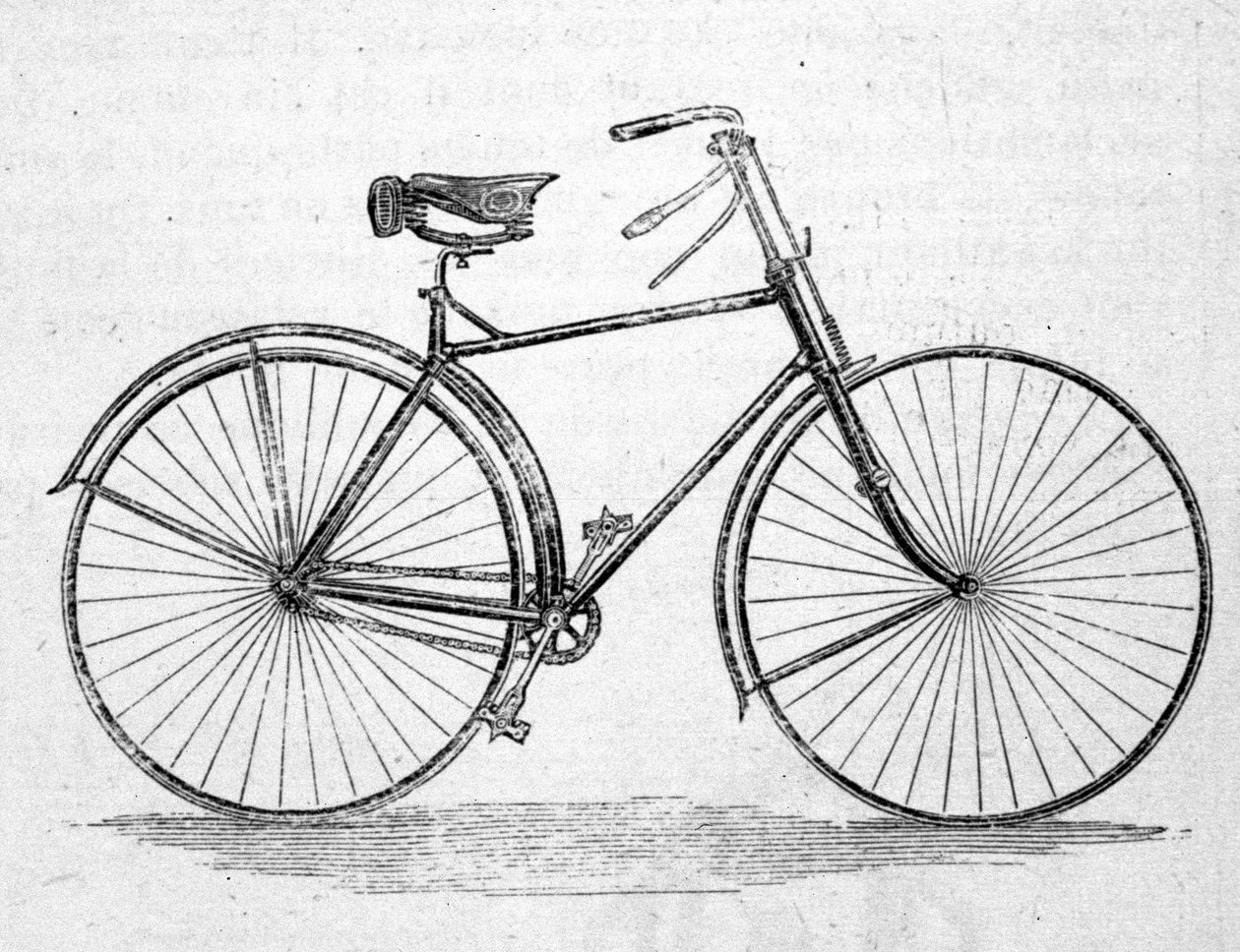 Modello di bicicletta con telaio da Unknown artist